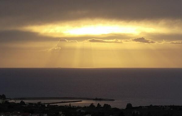 amazing sunset beauty in Kyparissia